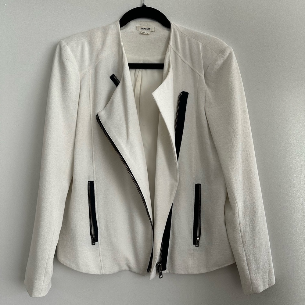 Helmut Lang B/W sugar draped jacket!